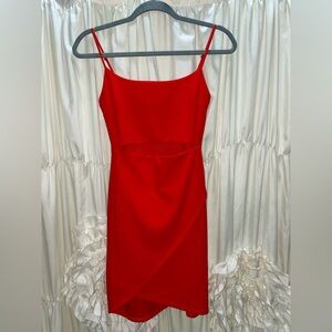 Lulu’s Sexy Red cut out spaghetti strap mini Dress. Womens size small. Worn once